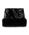 Blumarine High-gloss Skirt In Black