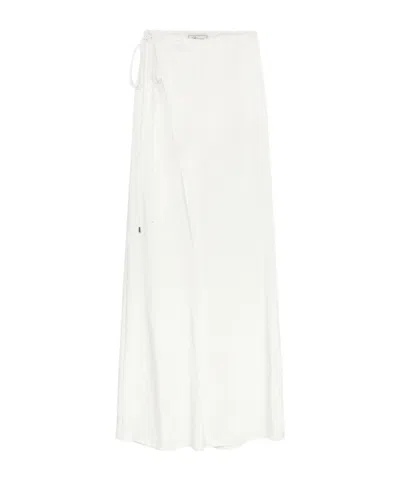 Blumarine High Waist Wrap-detail Trousers In White