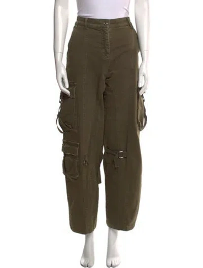 Pre-owned Blumarine High-rise Straight Leg Jeans In Green