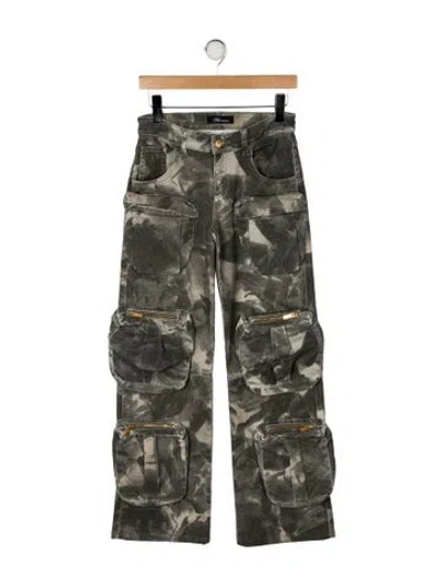 Pre-owned Blumarine High-rise Straight Leg Jeans In Green