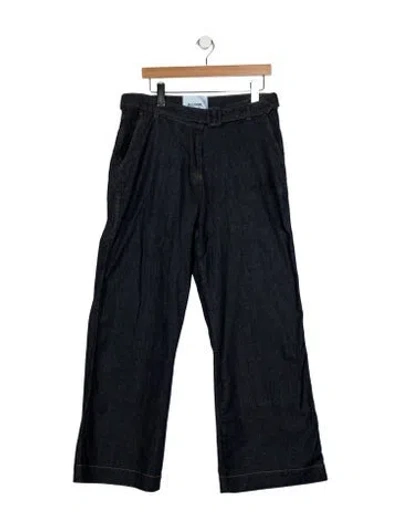 Pre-owned Blumarine High-rise Wide Leg Jeans In Black