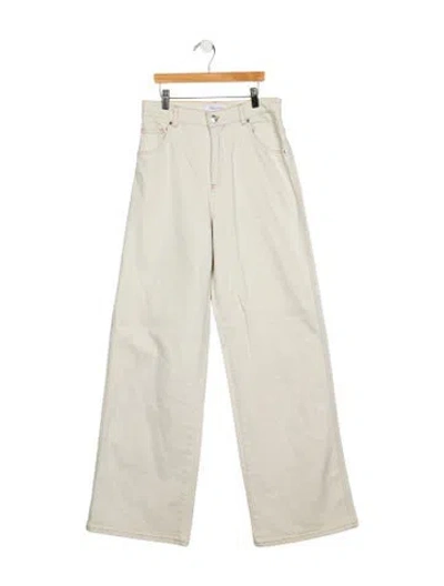 Pre-owned Blumarine High-rise Wide Leg Jeans In Neutral