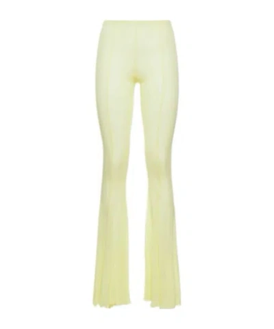 Blumarine Highwaist Wideleg Casual Trousers In Yellow