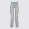 Blumarine Ice Blue Denim Jeans In Ice Blue