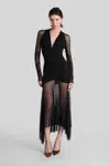 Blumarine Long Dress In Black