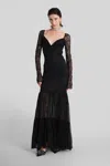 Blumarine Long Dress In Black