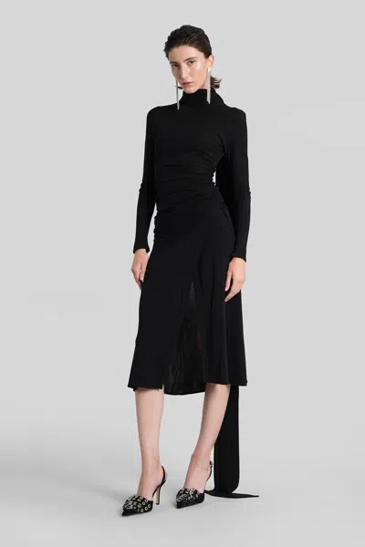 Blumarine Long Dress In Black