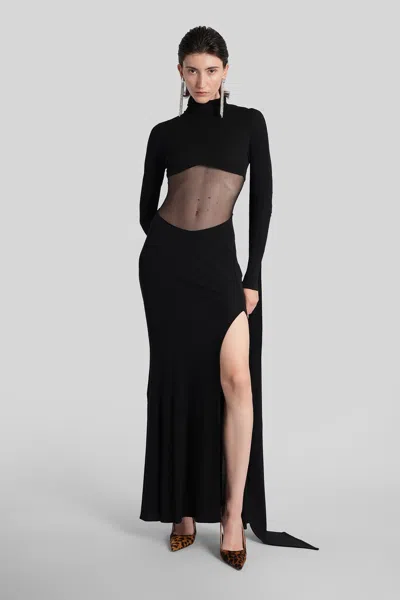 Blumarine Long Dress In Black
