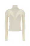 Blumarine Ivory Wool Blend Sweater In White