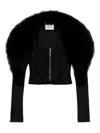 Blumarine Long-sleeved Casual Jacket In Black