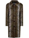 Blumarine Jacquard Prnt Coat In Black