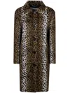 Blumarine Jacquard Prnt Coat By  In Black