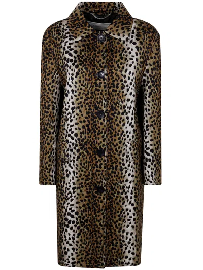 Blumarine Jacquard Prnt Coat By  In Black