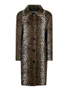 Blumarine Jacquard Prnt Coat In Negro
