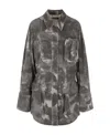 Blumarine Jean Camouflage-print Jacket In Black
