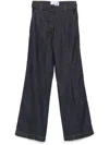 Blumarine Wide-leg Flared Long Jeans In Blue