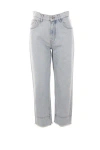 Blumarine Jeans In Cyan Cotton In Blue