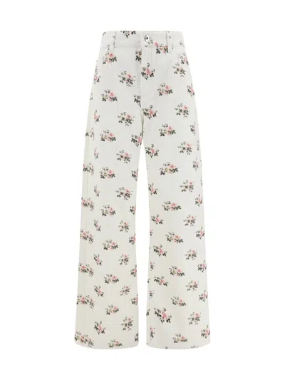 Blumarine Jeans In Butter/pink Geranio