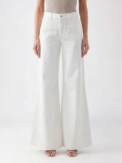 Blumarine Denim Flared Jeans In White