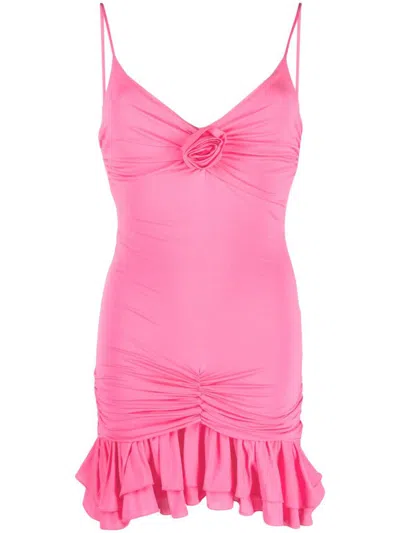 Blumarine Jer Dress. S/m C/ros Clothing In Pink & Purple