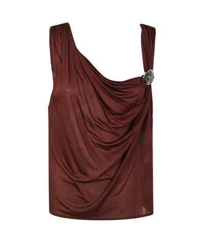 BLUMARINE JERSEY CREPE TOP