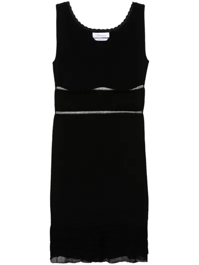 Blumarine Jersey Min Dress In Black  