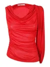 Blumarine Jersey Sable` Top In Red
