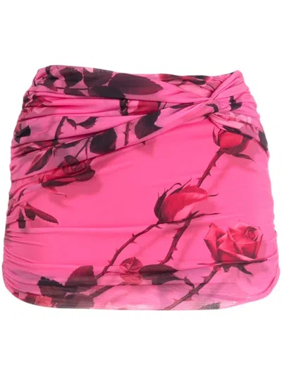 Blumarine Jersey Skirt In Pink