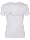 Blumarine T-shirt With Studs And Rhinestone Embroidery