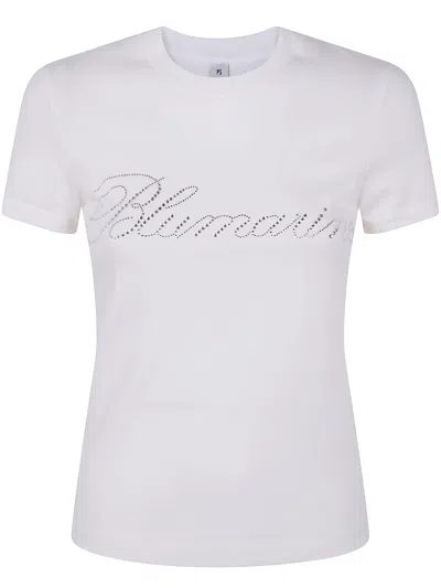 BLUMARINE JERSEY T-SHIRT BY BLUMARINE,P522T082A N0100 OPTICAL WHITE