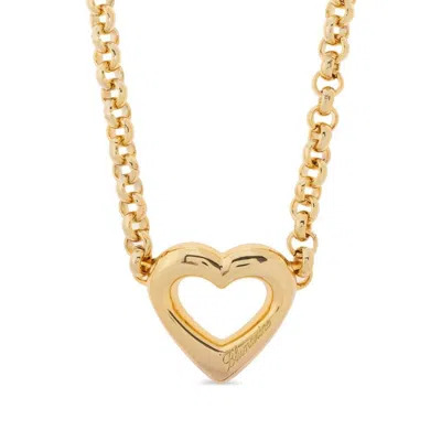 Blumarine Heart-pendant Chain Necklace In Gold