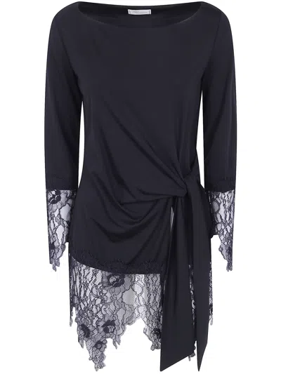 Blumarine Knit Blouse Milano In Black