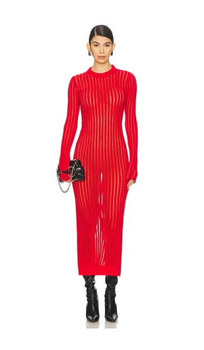 Blumarine Knit Dress In Red