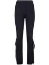 Blumarine Knit Insert Lace Pants In Black