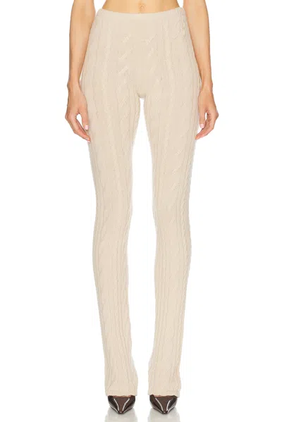 Blumarine Knit Pant In Croissant