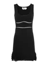 Blumarine Knit Tank Top Dress In Black