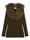 Blumarine Knitted Cardigan In Green