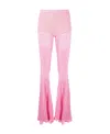 Blumarine Synthetic Fibers Trousers In Pink