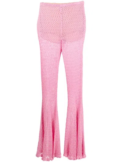 BLUMARINE KNITTED FLARED TROUSERS