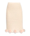 Blumarine Knitted Midi Skirt In Nude