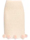 Blumarine Knitted Midi Skirt In Pink