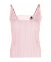 Blumarine Knit Tank Top In Pink