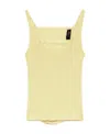 Blumarine Knitted Tank Top In Yellow