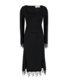 Blumarine Stretch Jersey Dress Square Neckline