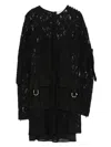 Blumarine Lace Buckle Dress In Black