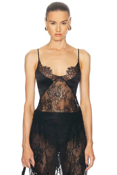 Blumarine Lace Camisole Top In Black