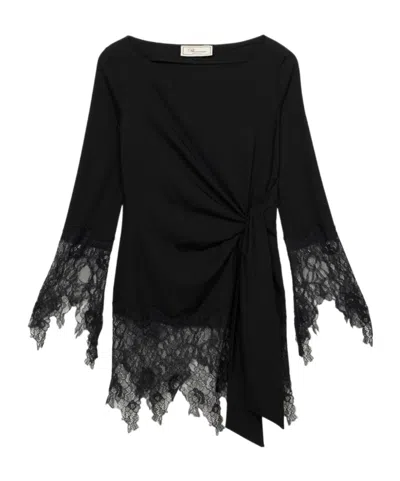 Blumarine Lace Cover-up In Black