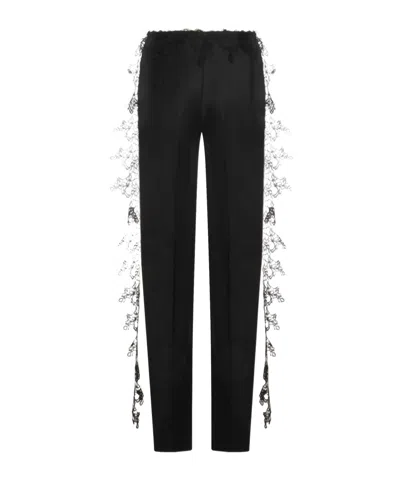 BLUMARINE LACE-DETAIL TROUSERS