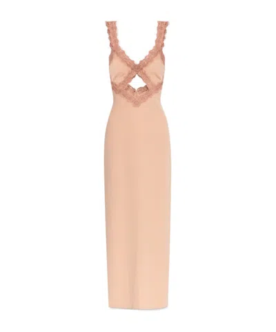 Blumarine Lace-trim Dress In Pink