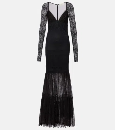 Blumarine Lace Gown In Black